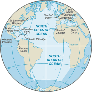 Atlantic Ocean south / north
