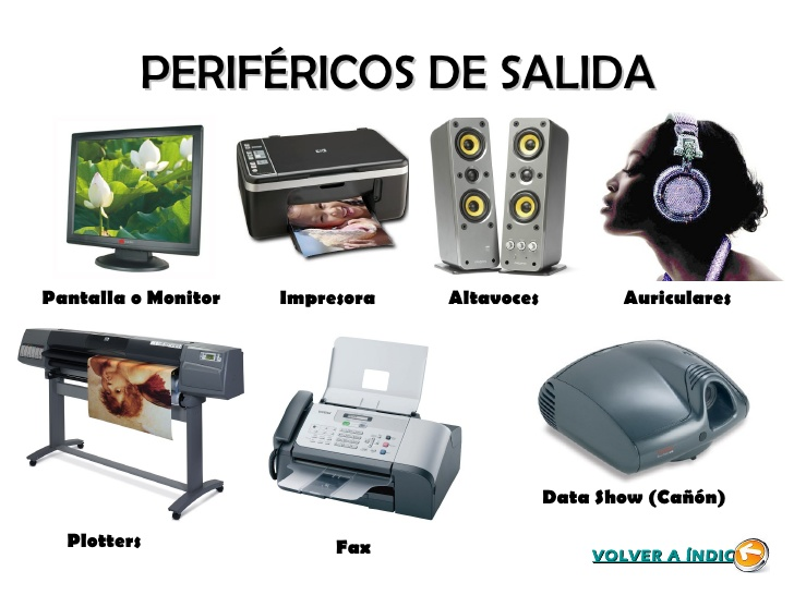 Perifericos de salida: Son los que reciben información que es procesada por la CPU y la reproducen para que sea perceptible para el usuar...