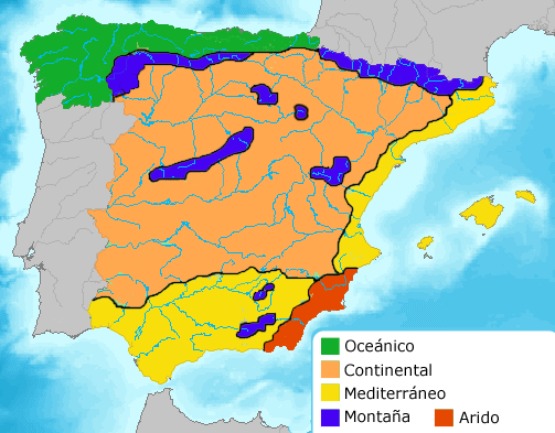 Tipos de Clima Península