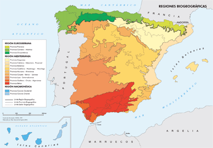 Dominios vegetales peninsulares