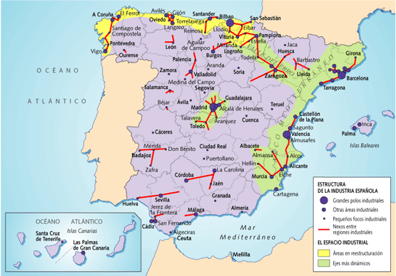 Problemática y configuración de la industria española