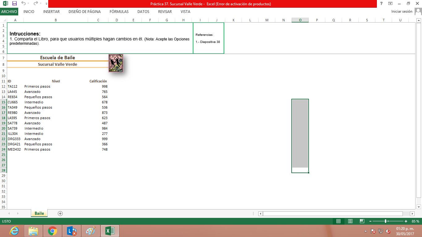 diapositivas excel