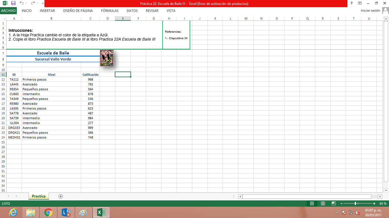 diapositivas excel