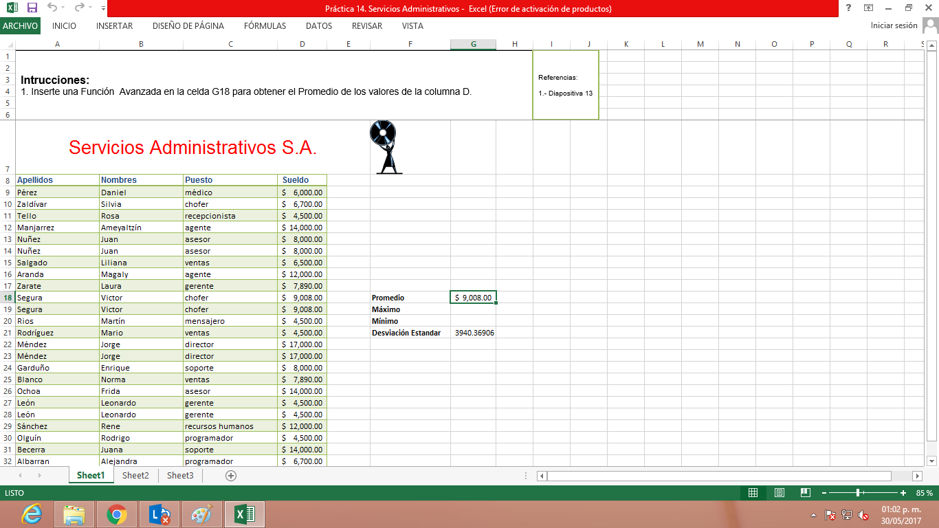 diapositivas excel