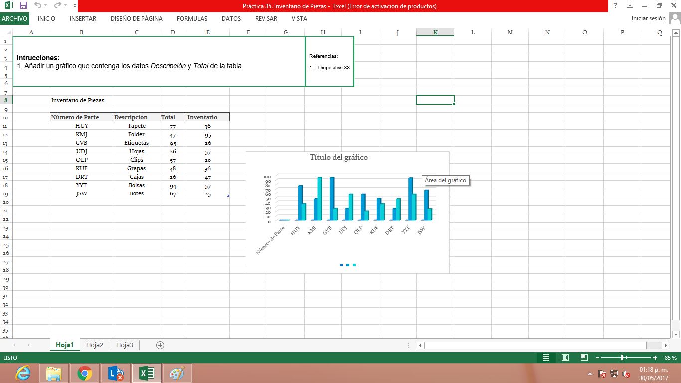 diapositivas excel