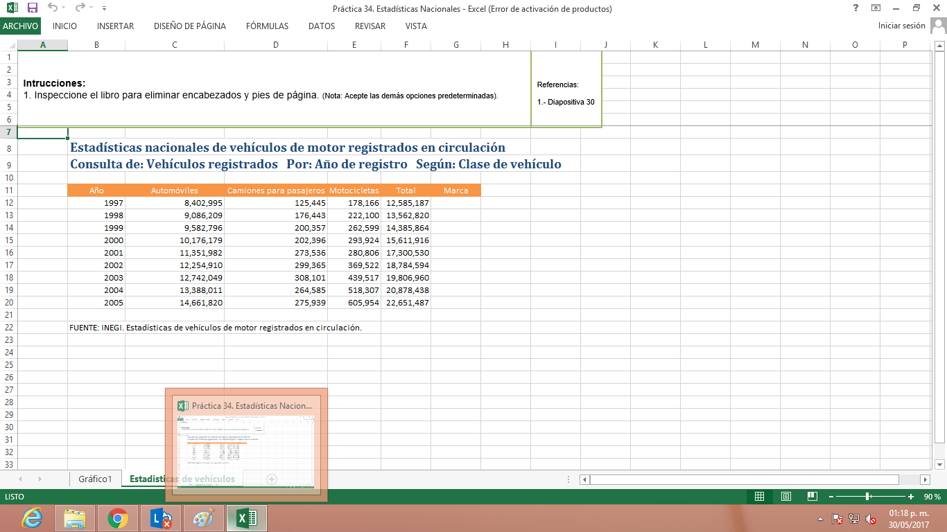 diapositivas excel