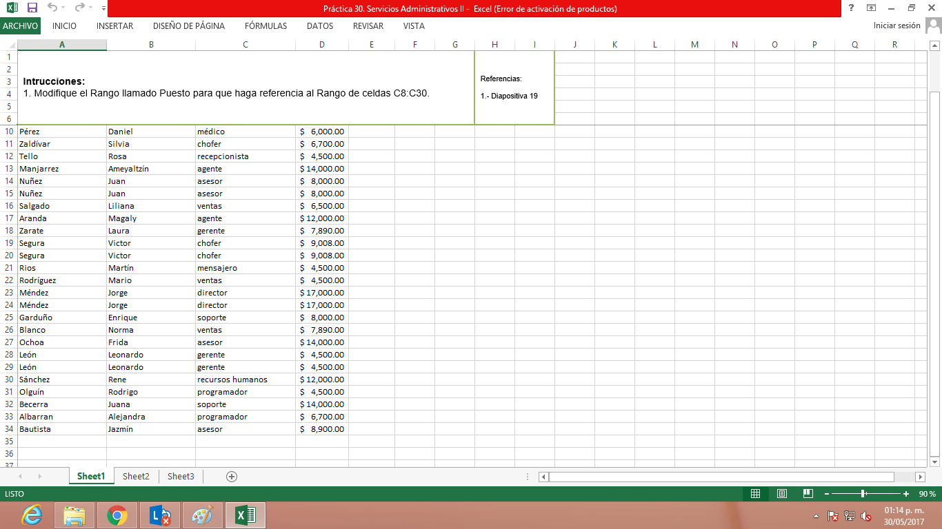 diapositivas excel