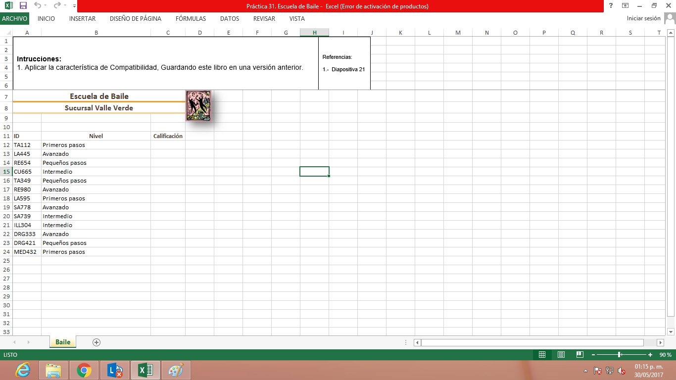 diapositivas excel