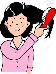 brush one's hair