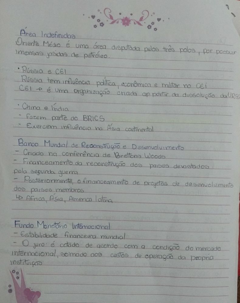 Feito por uma aluna, a partir das aulas, fonte não muito confiável. Obg! ps: Não coloquei os fatores para o declínio do Socialismo.