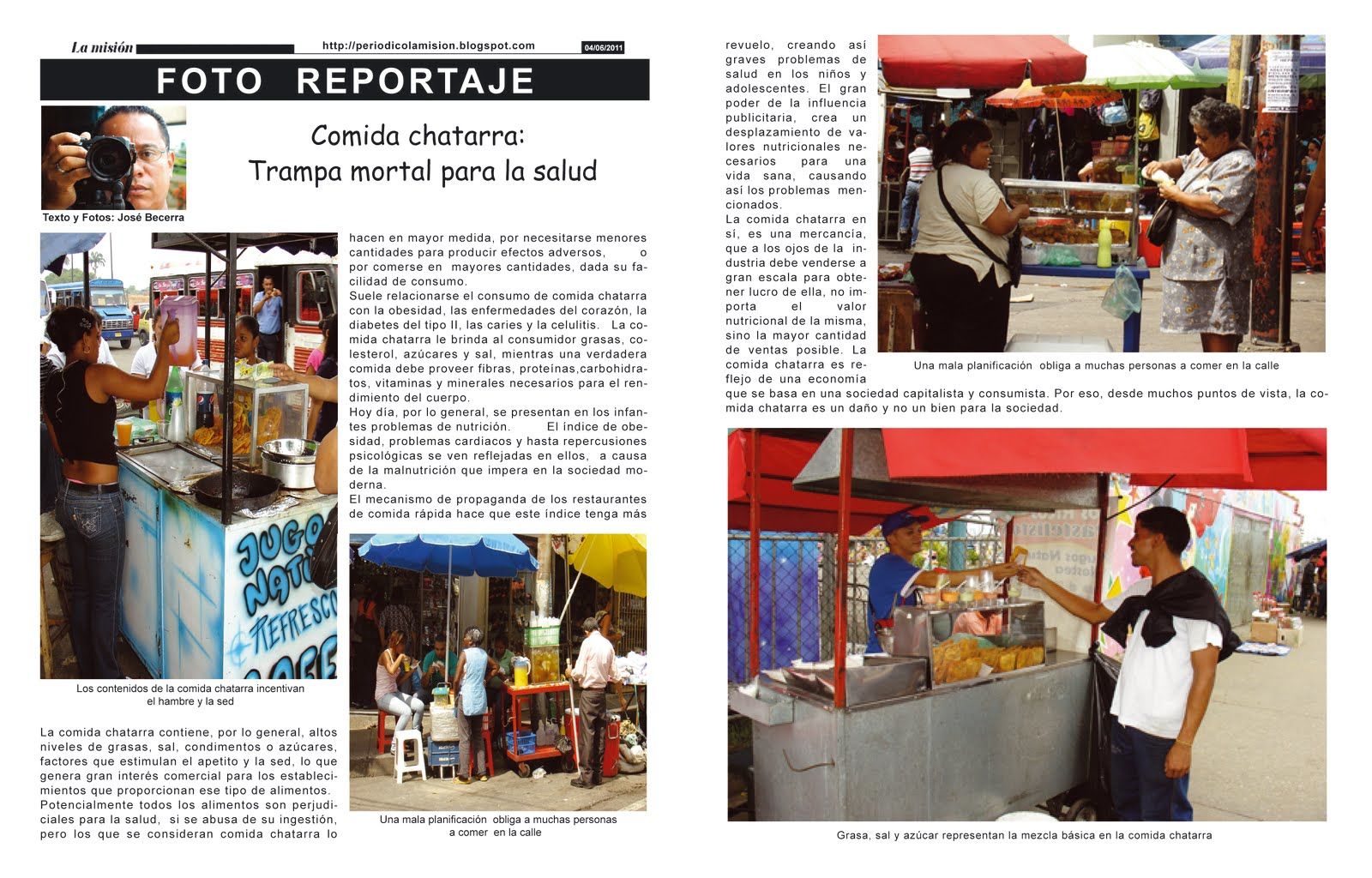 Clasificación de los genéros periodístico en el fotoperiodismo