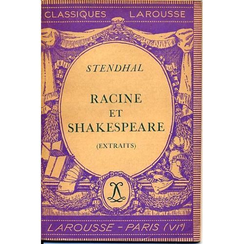 1823-1825 Essai sur le théatre, il compare les oeuvre de Shakespeare et racine. Il remet en cause les contraites esthétique du théatre cl...