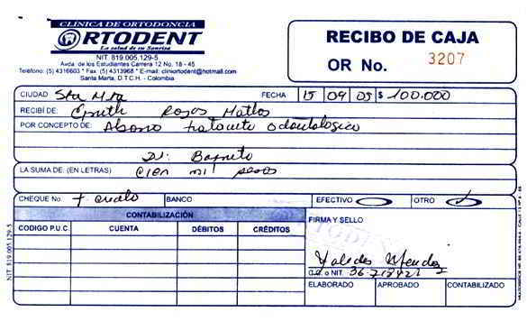 RECIBO DE CAJA