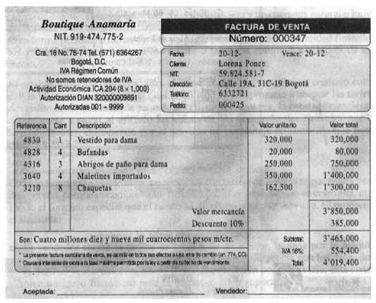 FACTURA DE VENTA