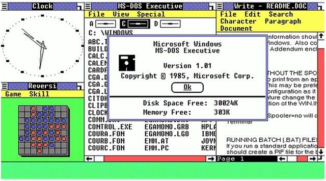 1985 PRIMER WINSOWS 1.0 STEVE JOBS