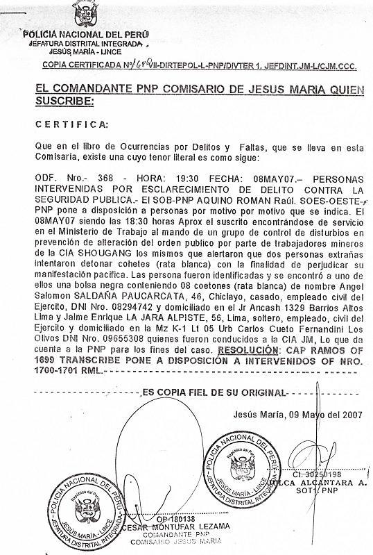 PROCEDIMIENTOS POLICIALES en caso de aprehensión en delito flagrante