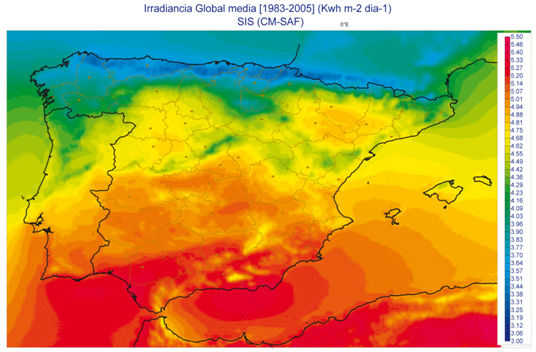 Es la cantidad de radiación solar que recibe una superficie.