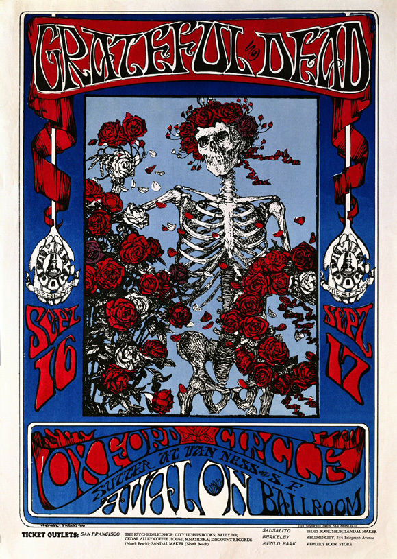 Mouse and Kelly, Grateful Dead, Avalon Ballroom, 1966 Poster Art introduce awesome symbolism to poster art world Who starts to get credit?