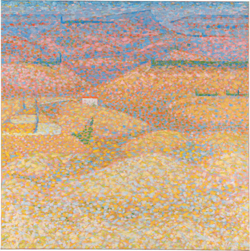 Bridget Riley, Pink Landscape, 1960, Oil/c