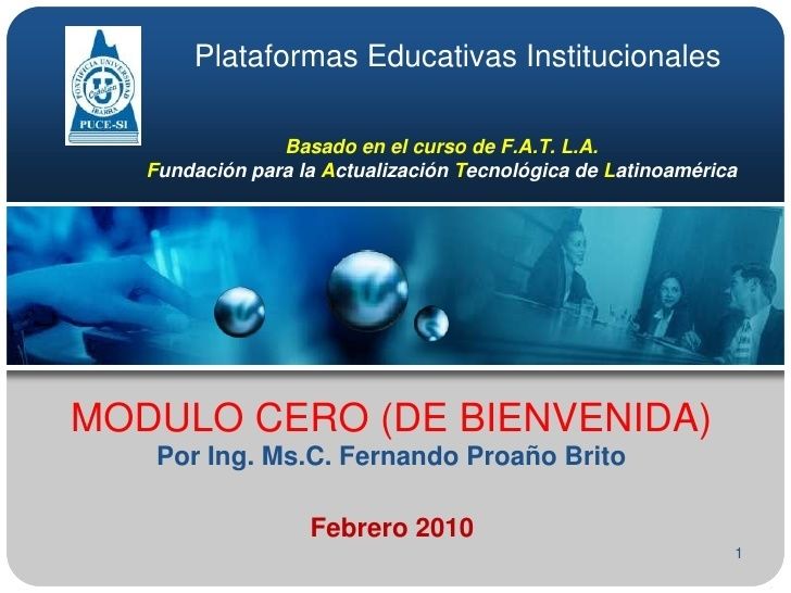 MÓDULO DE BIENVENIDA