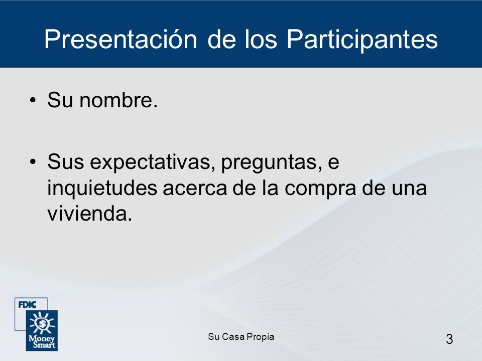 MÓDULO DE PRESENTACIÓN DE LOS PARTICIPANTES
