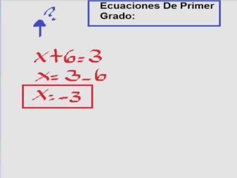 Ecuaciones con una incognita