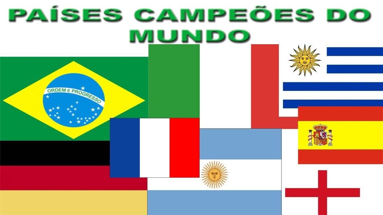 Quais os nomes dos países vencedores das Copas do Mundo.