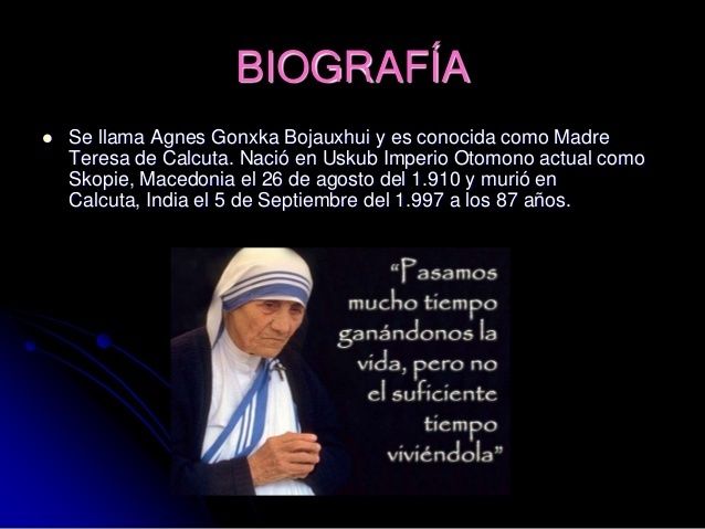 SANTA MADRE TERESA DE CALCUTA