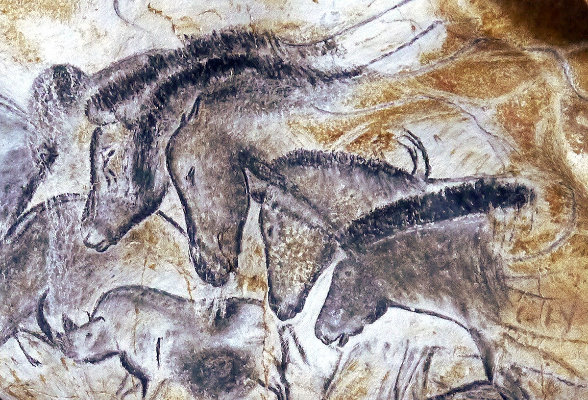 Pintura de la cova de chauvet pont d'art (CAVALLS)