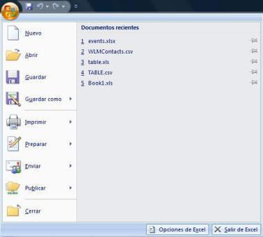 Partes de power point