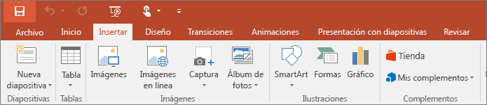Partes de power point