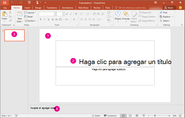 Partes de power point