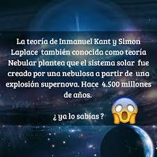 Teoría de Kant y Laplace