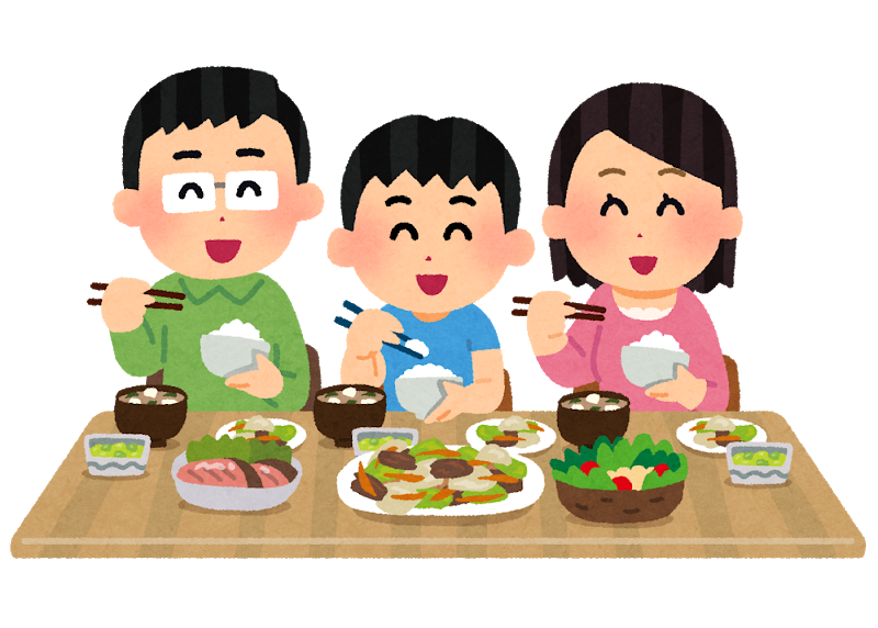 食事します (しょくじします)