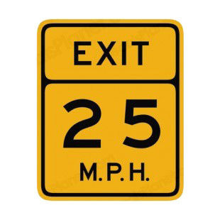 a. min advised speed limit is 25 mph in ideal conditions b. slow down, max advised speed in 25 mph in ideal conditions c. slow down, max ...
