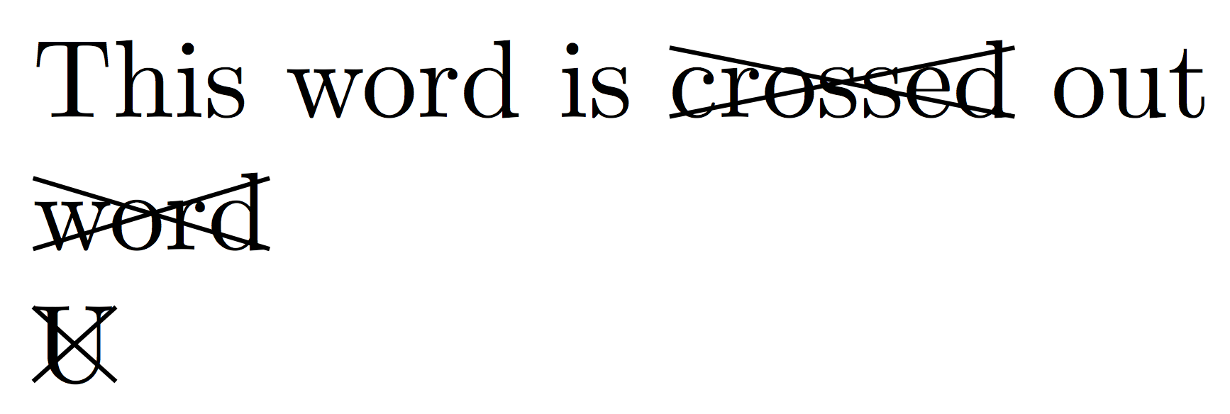 Cross out