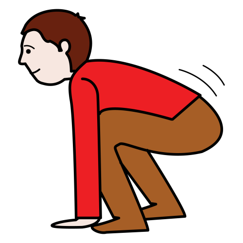 BEND OVER: Agacharse, doblarse a la cintura.