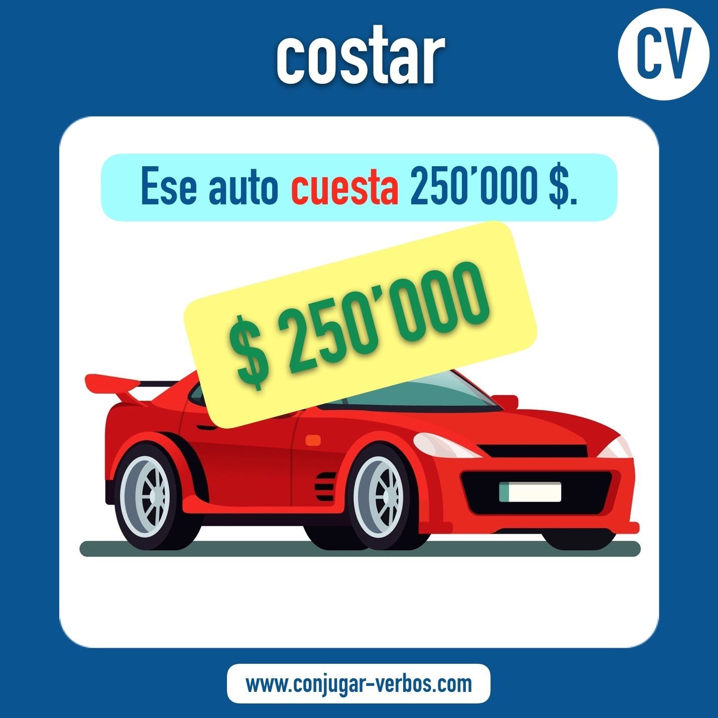 Infinitive: cost Simple Past: cost costar
