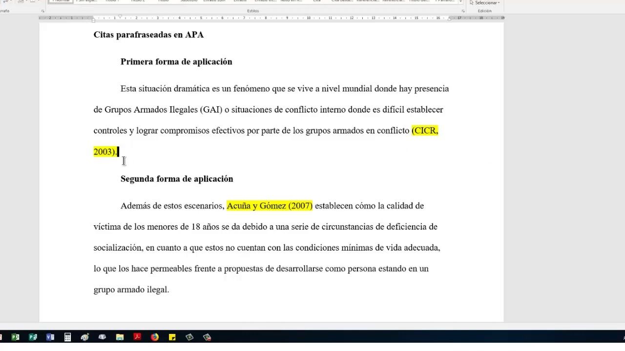 CITAS PARAFRASEADAS