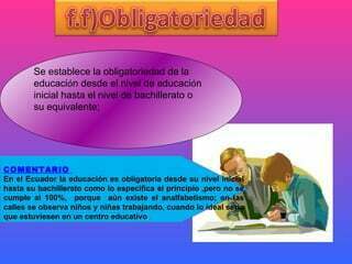 Principios y enfoques de la educación ecuatoriana