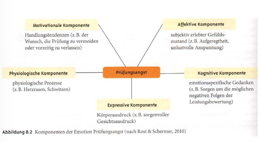 Komponenten der Emotion Prüfungsangst
