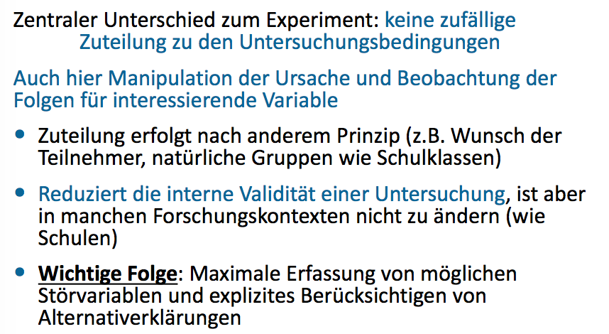 Quasi‐Experimenteller Ansatz