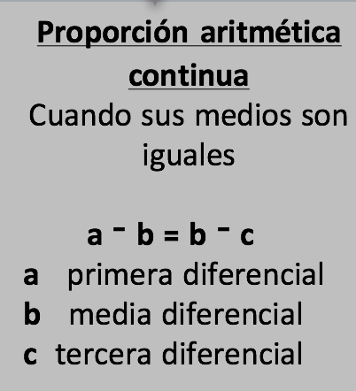Tipos de proporciones aritméticas que hay
