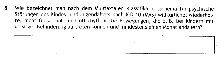stereotype Bewegungsstörung