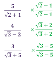 How do you rationalise these?