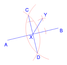 How do you construct a 45 degree angle with a compass?