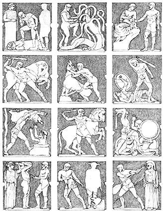 The Labours of Herakles Metopes Temple of Zeus Olympia 470-457