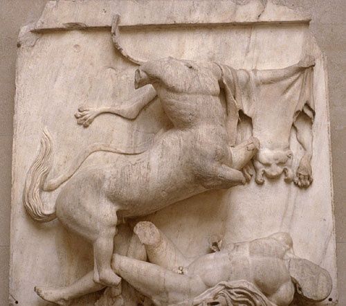 Centauromachy 28 Metope Parthenon Acropolis, Athens 447-432