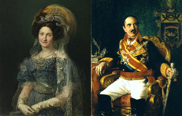 Nombre de los dos regentes durante la minoría de edad de Isabel II