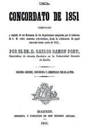 ¿Qué nombre recibe el acuerdo del estado con el Vaticano y que puso fin a los problemas creados por la desamortización de Mendizábal?